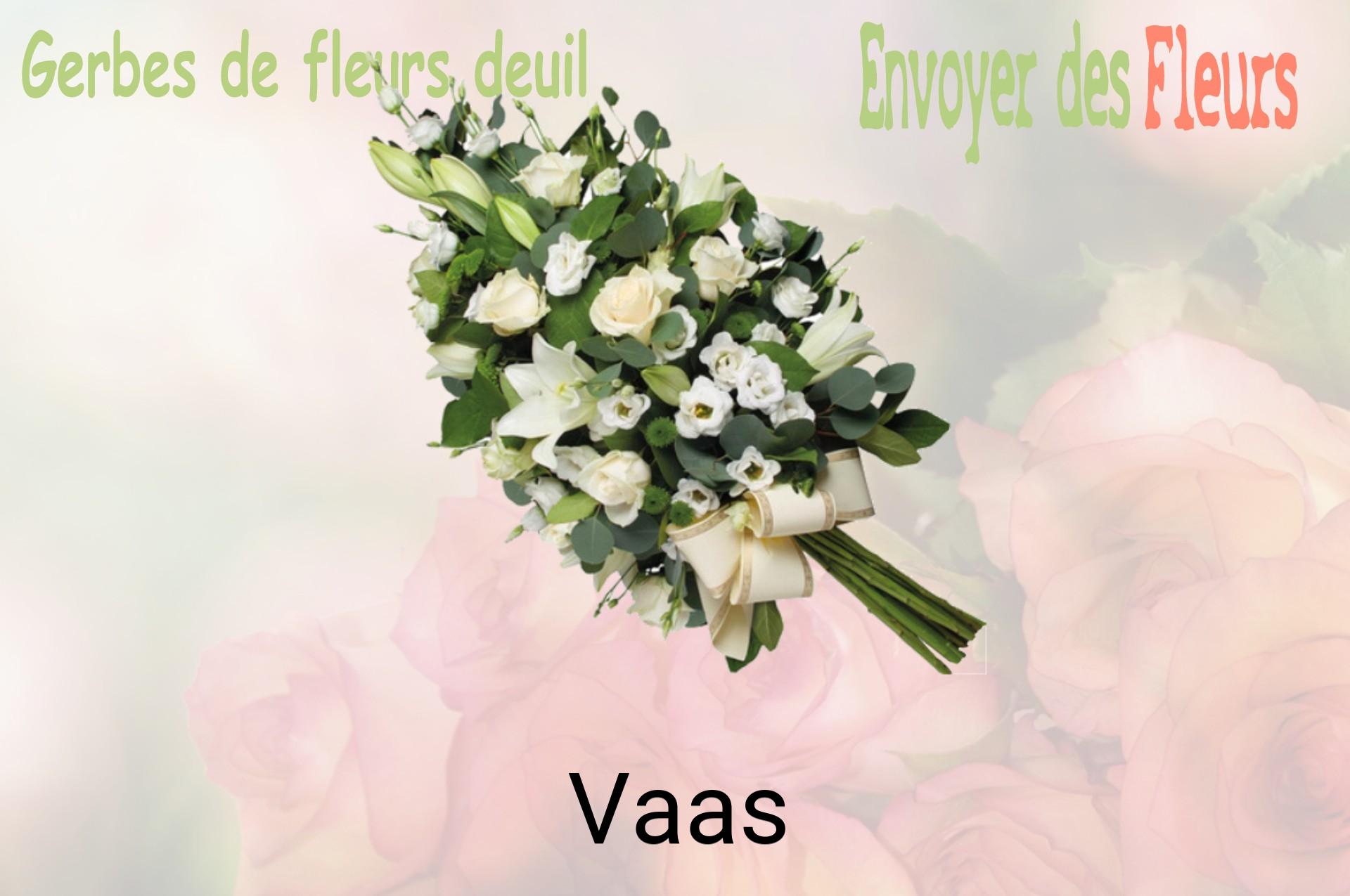 Gerbe de fleurs de deuil livrée à Vaas
